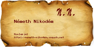 Németh Nikodém névjegykártya